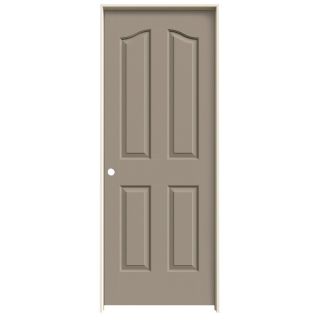 ReliaBilt 4 Panel Arch Top Hollow Core Textured Molded Composite Right Hand Interior Single Prehung Door (Common: 80 in x 24 in; Actual: 81.69 in x 25.56 in)
