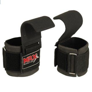 Power Lifting Hooks with Wrist Support (Black) : Womens Lifting Hooks : Sports & Outdoors