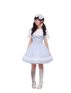 Cotton Blue And White Shepherd Check School Lolita Dress at  Womens Clothing store