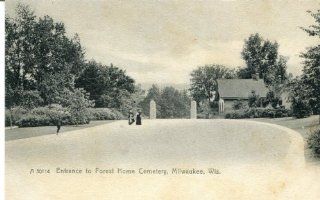 c1906 Entrance Forest Home Cemetery MILWAUKEE WI Unused Vintage Rotograph : Prints : Everything Else