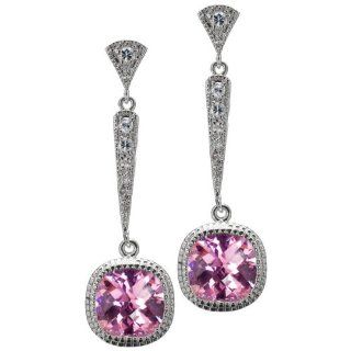 Celebrity Style Fashion Jewelry   Felicity Huffman   Bruni's Pink CZ Earrings: Jewelry