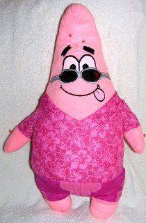 Spongebob Squarepants 20" Stuffed Plush Patrick Doll in Pink Flowered Shirt and Shorts Toys & Games
