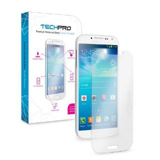 TechPro Galaxy S4 ShatterProof Premium Tempered Glass Screen Protector   HD Clarity. Easy Install. 0.4mm Thin. Rounded Edges. [1 Pack. Retail Packaging]: Cell Phones & Accessories