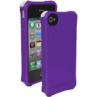 Ballistic LS0864 N985 Smooth Series Case for Apple iPhone 4/4S   1 Pack   Retail Packaging   Purple with White, Purple, Black and Teal Bumpers: Cell Phones & Accessories