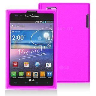 Purple TPU Rubber Skin Case Cover for LG Intuition VS950: Cell Phones & Accessories