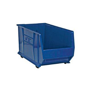 Quantum QUS986MOB Plastic Storage Stacking Hulk Container, 30 Inch by 16 Inch by 15 Inch, Blue, Case of 1   Open Home Storage Bins