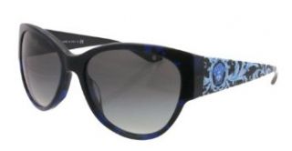 Versace VE4230 Sunglasses 987/11 Blue Havana (Gray Gradient Lens) 60mm: Versace: Clothing