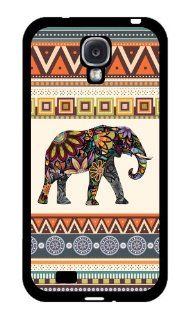 Elephant Art on Aztec Pattern Rubber Samsung Galaxy S4 case   Fits Samsung Galaxy S4 T Mobile, Verizon, AT&T, Sprint and International Cell Phones & Accessories