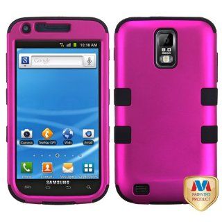 MyBat SAMT989HPCTUFFSO004NP Titanium Rugged Hybrid TUFF Case for T Mobile Samsung Galaxy S2   Retail Packaging   Hot Pink/Black: Cell Phones & Accessories