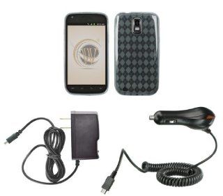 Samsung Galaxy S II SGH T989 (T Mobile) Premium Combo Pack   Smoke Thermoplastic Polyurethane TPU Gel Skin Case Cover + Atom LED Keychain Light + Wall Charger + Car Charger: Cell Phones & Accessories