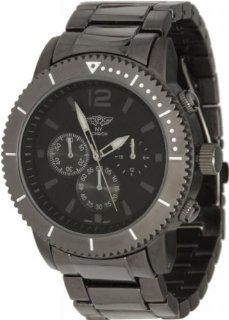 MENS  NY LONDON Gunmetal Chronograph Link Face Watch [9220]: Watches