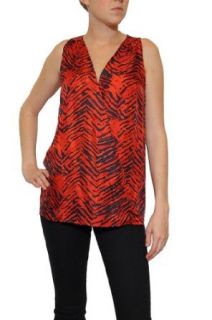 Women's Rachel Zoe Hayes Zebra Print Tank Top in Red Size 2 at  Womens Clothing store