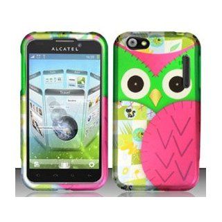 Alcatel One Touch Ultra 995 Colorful Owl Design Hard Case Snap On Protector Cover + Free American Flag Pin: Cell Phones & Accessories