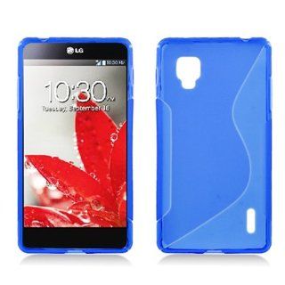 Silicone Skin Gel Cover Case LG Optimus G LS970 Eclipse, Tai Chi S Line Tpu Blue Cell Phones & Accessories