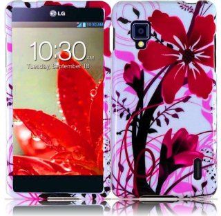 White Pink Flower Hard Cover Case for LG Optimus G LS970: Cell Phones & Accessories