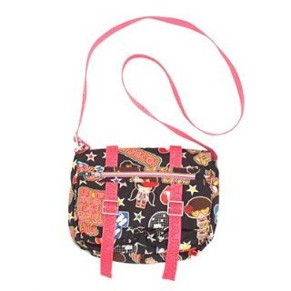 Harajuku Lovers Hot Stuff 70's Girls Messenger Bag Handbag Purse ~ Multi In Color: Clothing
