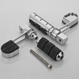 One Pair Skull Design Billet Steel Large Driver Foot Pegs with Stirrup Heel Rest For Harley Sportster Softail Dyna Fat Boy: Automotive