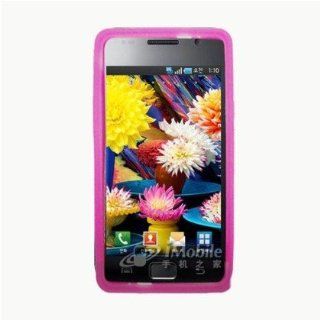 Solid Hot Pink Silicone Skin Gel Cover Case For Samsung Galaxy S 2 i9100: Cell Phones & Accessories