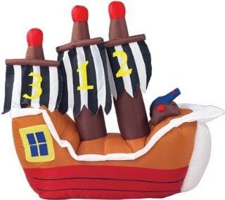 Gemmy Self Inflating Pirate Ship Ring Toss Game, 3 Feet Long: Toys & Games