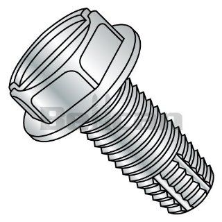 Bellcan BC 1420FSW Slotted Indented Hex Washer Thread Cutting Screw Type F Fully Threaded Zinc 1/4 20 X 1 1/4 (Box of 2000): Hex Bolts: Industrial & Scientific
