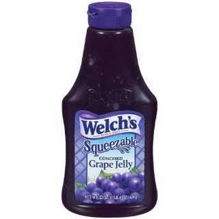 WELCH'S JELLY CONCORD GRAPE SQUEEZE BOTTLE 22 OZ : Grocery & Gourmet Food