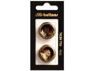 Dill Shank Buttons 7/8 in. Antique Brass Metal #1934 2pc.