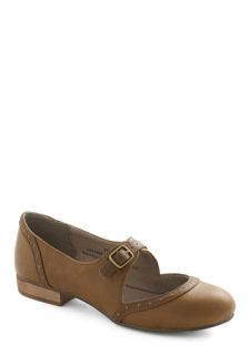 Thesis the Plan Flat in Camel  Mod Retro Vintage Flats