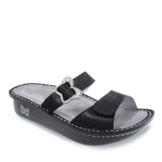 Alegria Mariposa Women's Leather Sandals,Soft Black,35 M EU (5/5.5 M US): Shoes