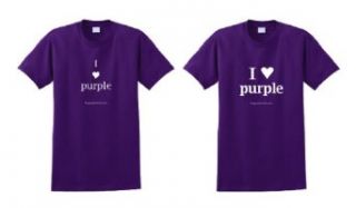 "I Heart Purple" Slogan Shirt: Clothing