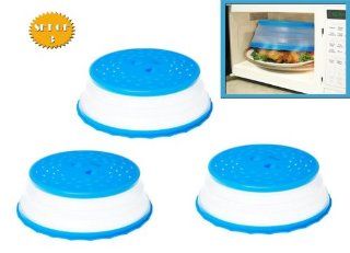 10 1/2" COLLAPSIBLE MICROWAVE PLATE COVER SPLATTER SHIELD (SET OF 3): Kitchen & Dining