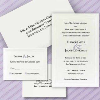 Ivory Multi Level Wedding Invitation Kit, 50 Ct : Party Invitations : Office Products