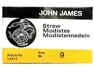 John James Milliners / Straw Uncarded Needles Size 9 25ct (10 Pack): Arts, Crafts & Sewing