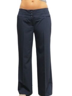 (1322) Womens Plus Size Wide Leg Smart Tailored Trousers Navy Blue at  Womens Clothing store