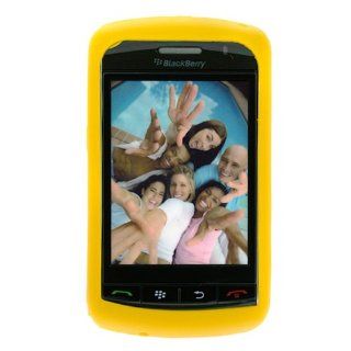 Yellow Durable Rubber Soft Silicone Skin Cover Case for Verizon RIM Blackberry Storm 9530 9500 Smarpthone: Cell Phones & Accessories