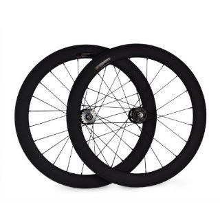 Baixiang 700c 60mm Track Bike Carbon Clincher Wheels Fixed Gear Bicycle Wheelset : Sports & Outdoors