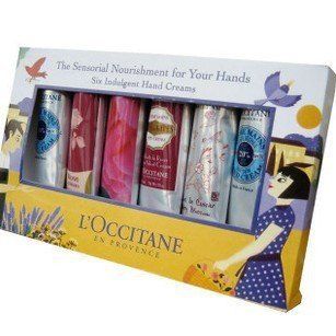 L'Occitane Indulgent Hand Cream Kit of 6 Pieces   Shea Butter, Rose Velvet, Lavender, Cherry Blossom (6 x 1 oz)  Beauty