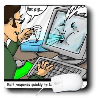 mp_1502_1 Londons Times Funny Computer Cartoons   PREPARE FOR COMPUTER VIRUSES   Mouse Pads Computers & Accessories
