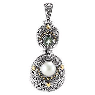 IceCarats Designer Jewelry Filigree Design Freshwater Cultured Mabe Pearl Pendant: IceCarats: Jewelry
