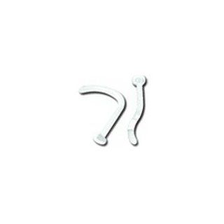 Left Bend PTFE Quartz Nose Retainer   18G (0.8mm)   1/4" (6mm) Length   Sold Individually Jewelry