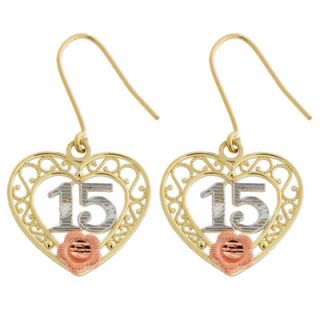earrings in 14k tri tone gold orig $ 219 00 now $ 153 30 clearance