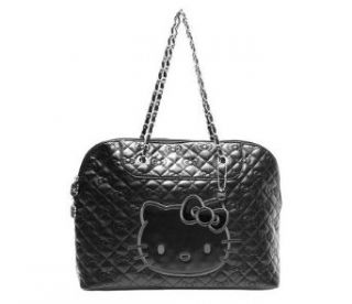 Hello Kitty Quilted Black Chain Strap Shoulder Handbag: Clothing