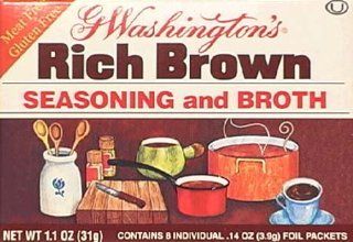George Washington's Rich Brown Seasoning and Broth (Case of 24) : Grocery & Gourmet Food
