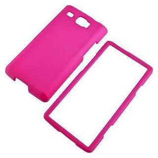Hot Pink Rubberized Protector Case for Samsung Focus Flash i677 Cell Phones & Accessories