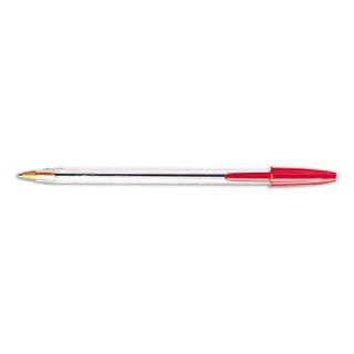 Cristal Ballpoint Stick Pen, Red Ink, Medium, Dozen : Electronics