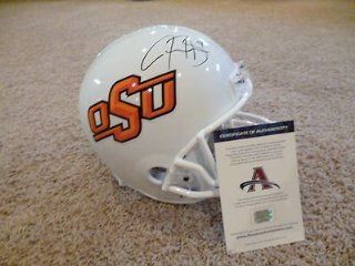 Justin Blackmon Signed Auto Oklahoma State Cowboys Full Size Helmet Aaa   Autographed College Helmets at 's Sports Collectibles Store