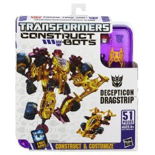 Transformers Construct Bots Elite Class Decepticon Dragstrip Buildable Action Figure: Toys & Games