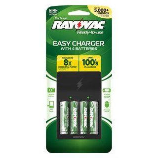 Rayovac Easy Rechargable Battery Charger ModelPS132   CLASS 2 BATTERY CHARGER INPUTAC120V, 60Hz, 7W OUTPUT AA 2x 2.8VDC 160mA AAA 2x 2.8VDC 70mA    The Rayovac Battery Charger can charge four AA or four AAA NiMH or NiCD rechargeable batteries at a time. 