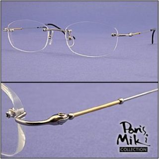 Paris Miki Titanium & 18K Gold Prescription Eyewear   AU Perme237   Frame Only Clothing