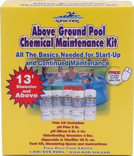 Kem Tek 2810 3 13 Foot and Up Above Ground Pool Chemical Maintenance Kit (Discontinued by Manufacturer) : Swimming Pool Maintenance Kits : Patio, Lawn & Garden