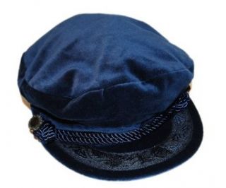 Polo Ralph Lauren Mens Womens Beret Velvet Hat Cap Navy Small/Medium: Clothing